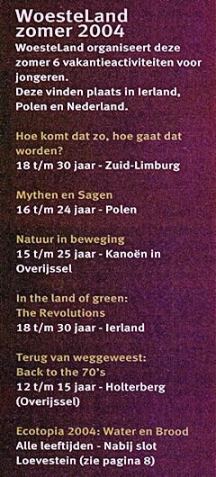 WoesteLand programma 2004